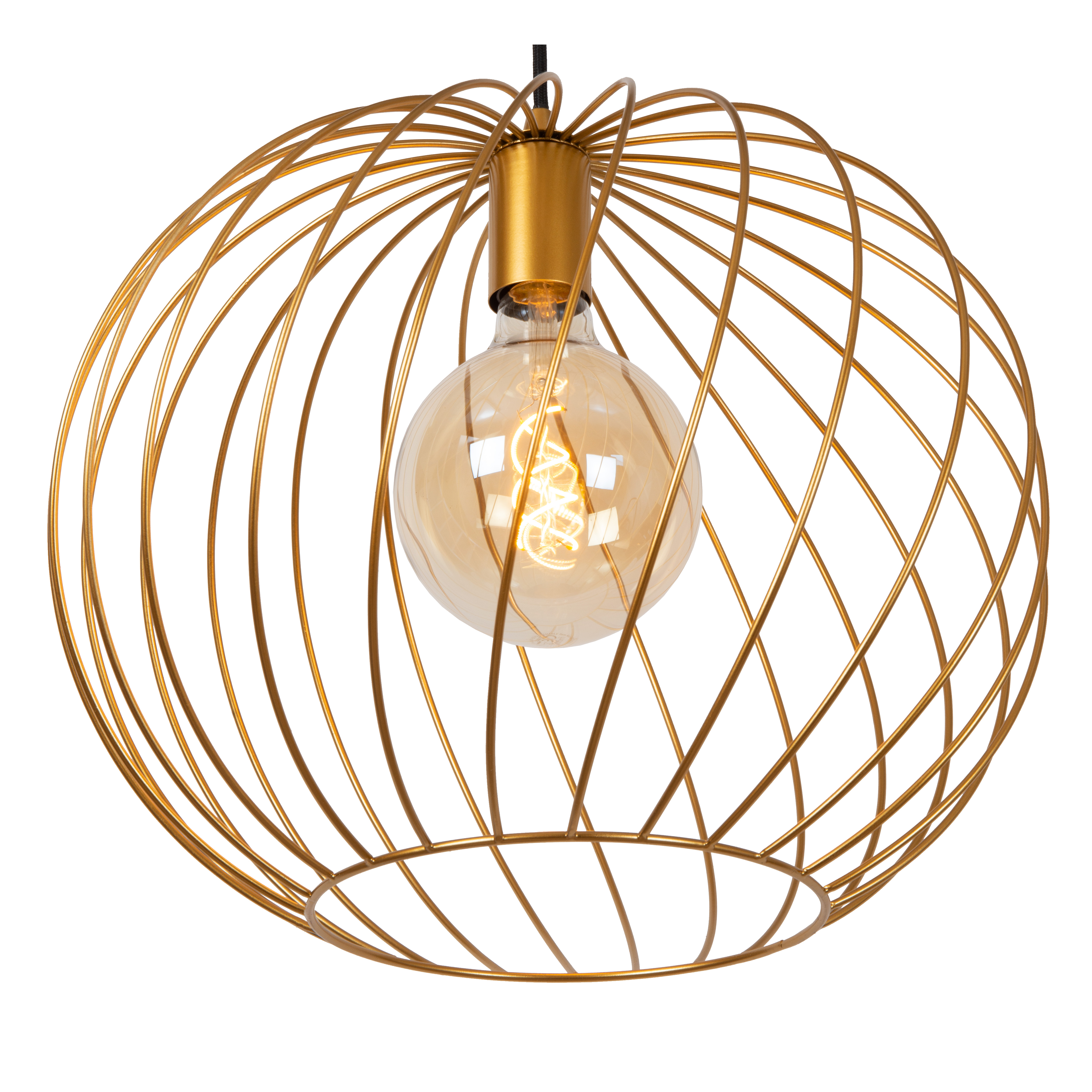 Gold cage deals pendant light